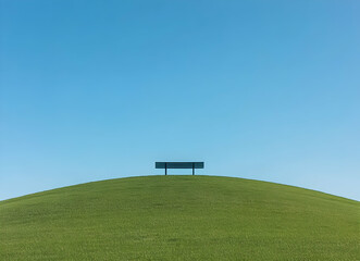 Solitude on a Verdant Hill: A Serene Landscape