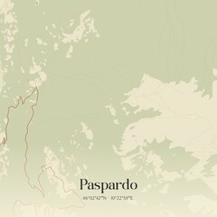Obraz premium Vintage map of Paspardo, Italy.