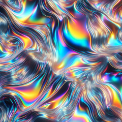 Obraz premium holographic pattern graphic with colorful foil details giving a natural gradient effect