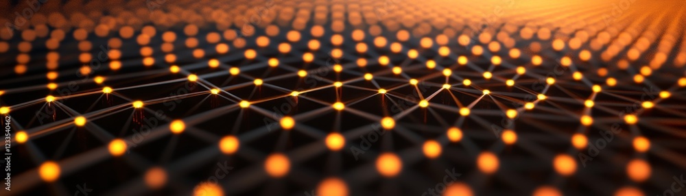Poster this image showcases a network of glowing nodes and connections, representing the concept of advance