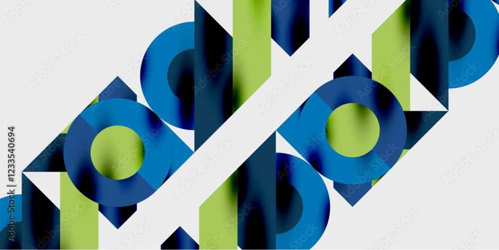 Poster vibrant abstract background circles with smooth gradients, creating a dynamic and modern design. ide