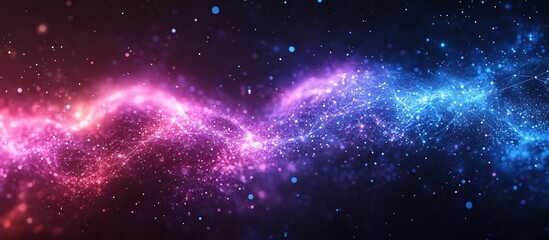Cosmic Nebula: A Symphony of Pink and Blue Stardust