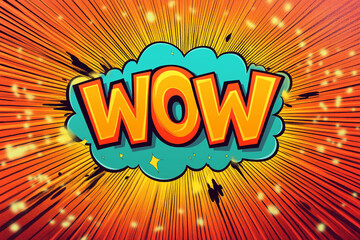 Dynamic Comic Book Style WOW Exclamation Graphic