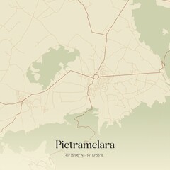 Obraz premium Vintage map of Pietramelara, Italy.