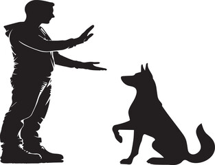 Dog silhouette Dog training  silhouette