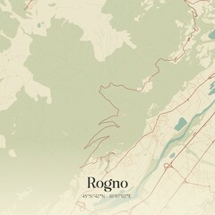 Obraz premium Vintage map of Rogno, Italy.