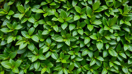 Fototapeta premium Lush leaves of boxwood background pattern