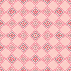 Fototapeta premium Japanese Diamond Star Net Vector Seamless Pattern