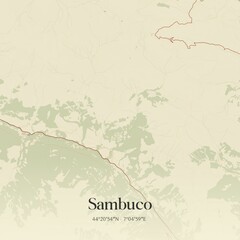 Fototapeta premium Vintage map of Sambuco, Italy.