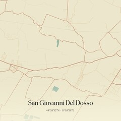 Naklejka premium Vintage map of San Giovanni Del Dosso, Italy.
