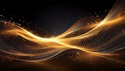 黄金の流れ　光の軌跡が描く未来　金の輝き