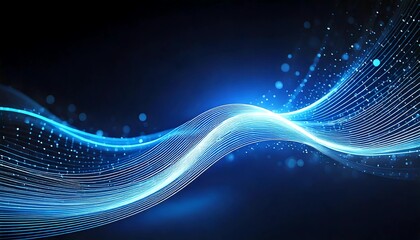 青の波動　未来を照らす光の流れ　青い輝き