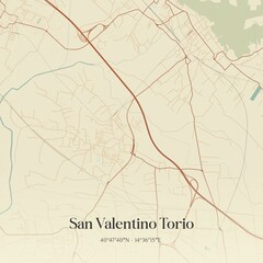 Obraz premium Vintage map of San Valentino Torio, Italy.