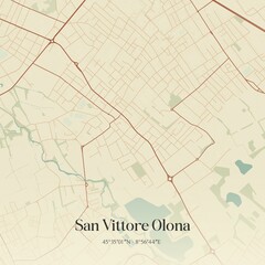 Vintage map of San Vittore Olona, Italy.