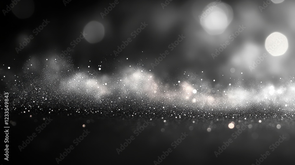 Poster A blurred background with sparkling particles creating a dreamy atmosphere.