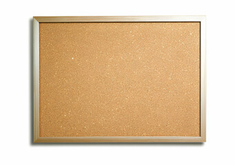 Fototapeta premium Blank Corkboard with Silver Frame, Ready for Notes and Reminders