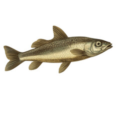 Detailed Illustration of a Freshwater Fish Species Isolated on transparent background