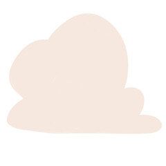 Obraz premium Minimalist soft cloud shape in nude tone