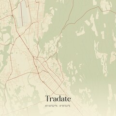 Vintage map of Tradate, Italy.