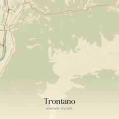 Obraz premium Vintage map of Trontano, Italy.