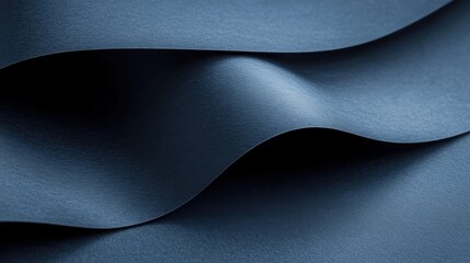 closeup of blue paper layers with curled corner - abstract photo background