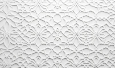 Intricate white geometric floral pattern. (1)