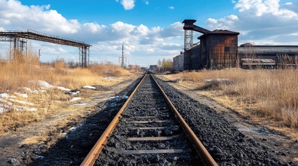 Obraz premium Location of industrial activities and scale of coal mining operations.