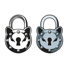 Lock vector image, silhouette vector illustration clip in white background. © MdZahidul