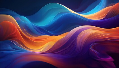 Vibrant k Wallpaper Generative AIs Enrege Flow , Showcasing a Cool, Abstract Landscape with Geometric Patterns and Bold Colors at Twilight