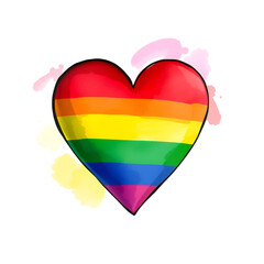 heart with rainbow