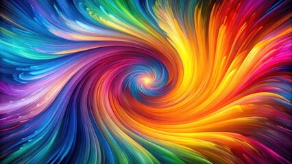 Fototapeta premium Vibrant colors swirling in a vortex of creativity, as thoughts and ideas collide in a mesmerizing dance of energy and motion, mental explosion, artistic expression