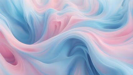 Fototapeta premium Abstract pastel pink and blue flowing wave background.