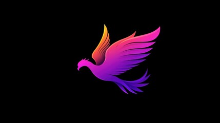 Obraz premium Abstract Colorful Bird in Flight Design