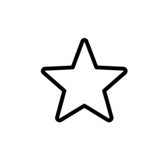 Obraz premium A Simple Black Outline Star Shape Icon