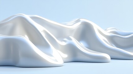 Obraz premium Abstract White Sculpted Landscape Forms