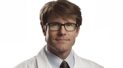 a man wearing a white shirt, tie and glasses poses for a portrait PNG image, PNG file, Generative art.