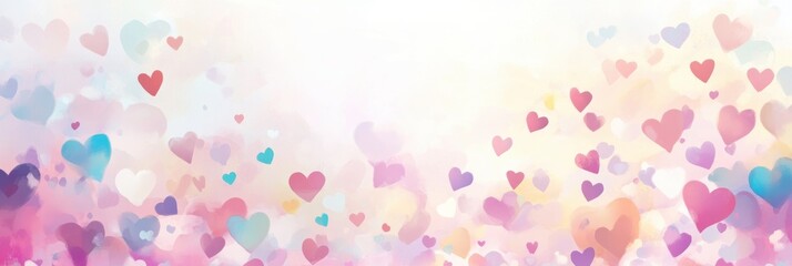 Valentine’s Day greeting card background template with heart shape