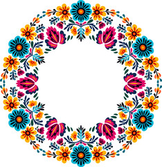 Traditional flower embroidery frame 