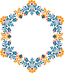 Traditional flower embroidery frame 