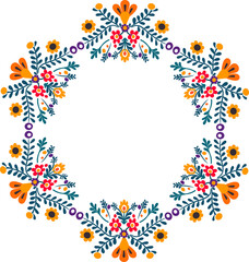 Traditional flower embroidery frame 