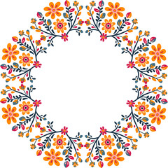 Traditional flower embroidery frame 