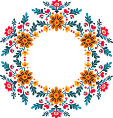 Traditional flower embroidery frame 