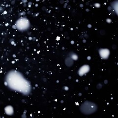 Obraz premium Falling snow at night, dark background. (1)