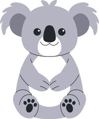 Cute Koala Cartoon Character Sitting illustration