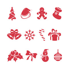 hand drawn Christmas icon illustration