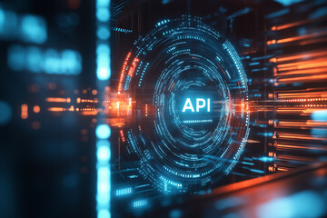 Fototapeta premium Abstract API Interface: Futuristic Digital Technology