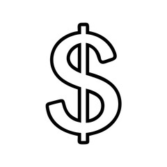 Obraz premium Dollar Symbol Vector Icon – Currency and Finance Symbol