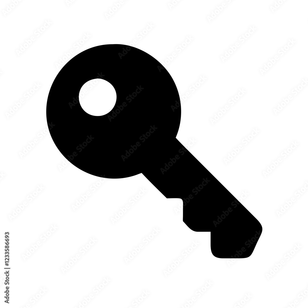Aufkleber Key Vector Icon – Security and Access Symbol
