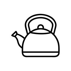 Obraz premium Kettle Vector Icon – Boiling and Kitchen Appliance Symbol
