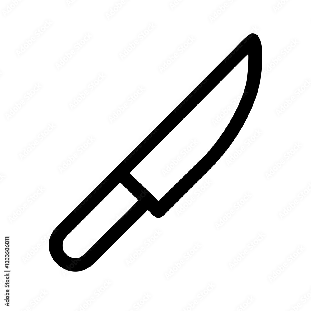 Poster knife vector icon – cutting and precision tool symbol